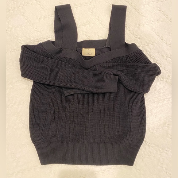 Black Wilfred cold shoulder sweater, XS - Picture 1 of 5